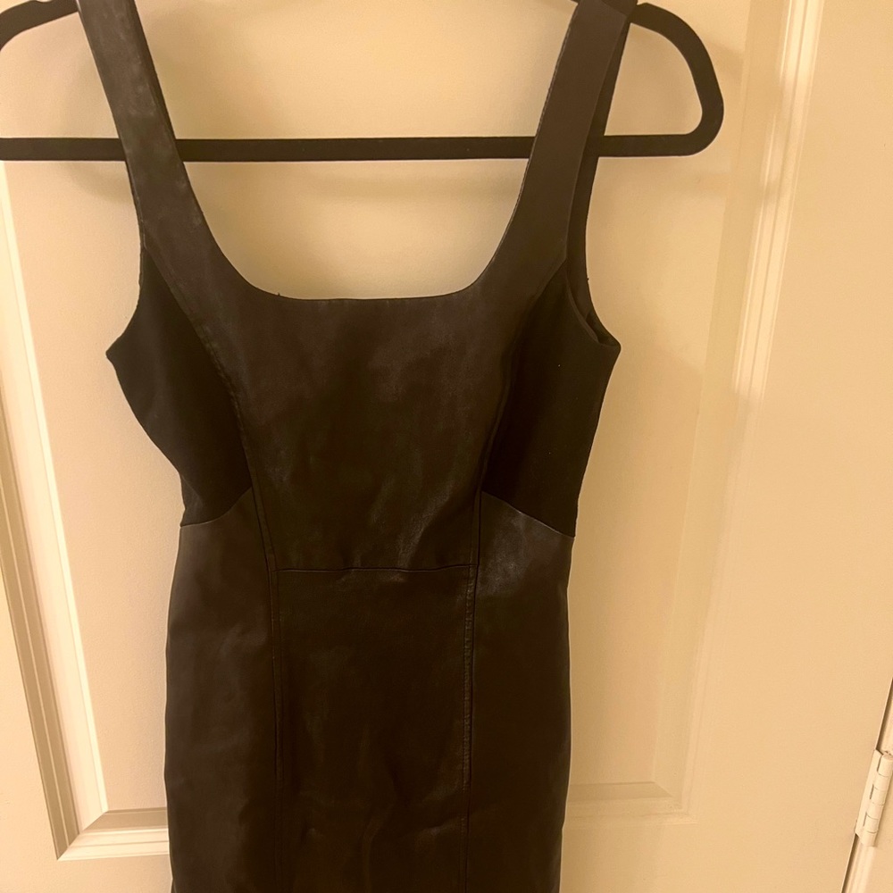 Theory leather black dress. Size 0